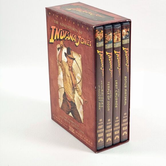 The Adventures of Indiana Jones Widescreen 4-Disc DVD Set Like New Harrison Ford - Picture 11 of 16